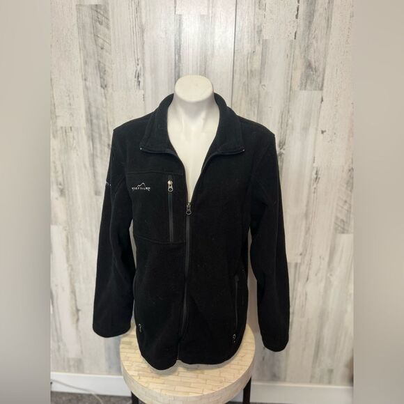 Eddie Bauer Black Fleece Full Zip Jacket XL – COUNTRY Financial Logo - Picture 1 of 5